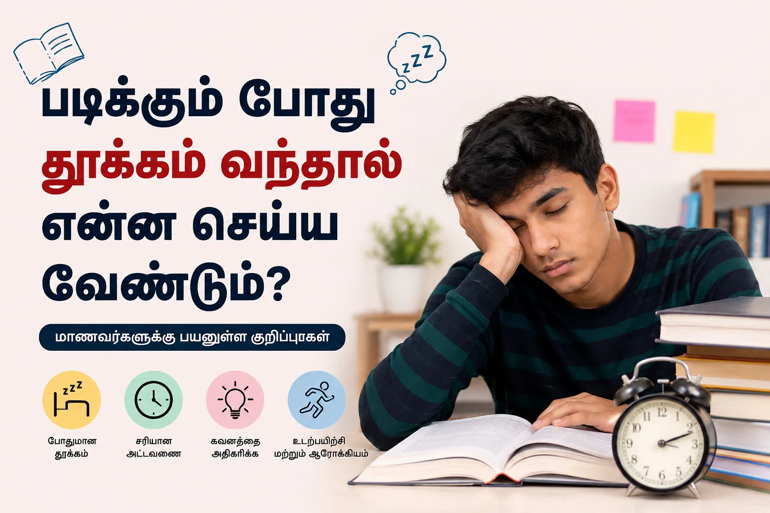 படிக்கும் போது தூக்கம் வந்தால் என்ன செய்ய வேண்டும்?